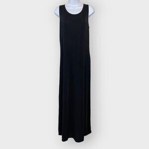 Kathie Lee Collection Womens Maxi Dress | Medium | Black | Slinky Knit